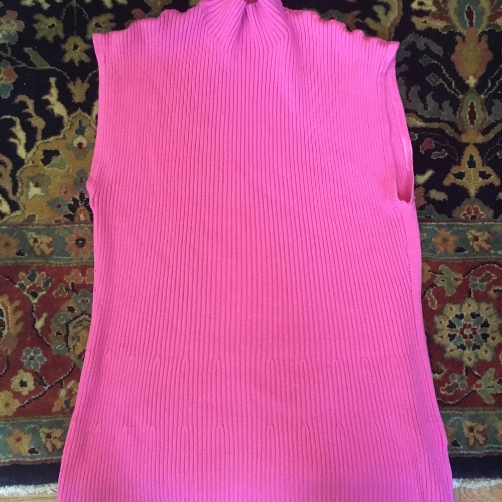 Pretty pink Mocked turtleneck! Stretchy rayon poly